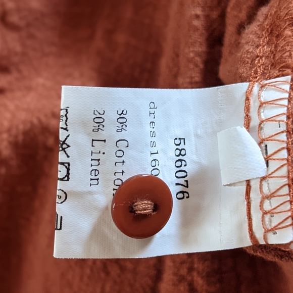 Cotton linen blend tunic copper color - Picture 2 of 4